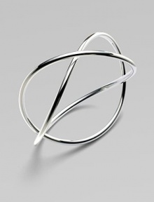 A simply chic, sterling silver style with an unique crossed design. Sterling silverSlip-on styleDiameter, about 2½Imported A simply chic, sterling silver style with an unique crossed design. Sterling silverSlip-on styleDiameter, about 2½Imported
