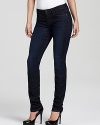 An ultra-cool take on denim, these Joe's Jeans skinny jeans are fashioned in a rich, dark hue.