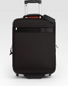 Make a great first impression when traveling with this stylish and versatile rolling suitcase with ample exterior and interior pockets for easy packing.Zip closureTop, side,and expandable handlesExterior, interior zip pocketsIdentification tagFully linedMicrofiber14W x 20H x 8DImported