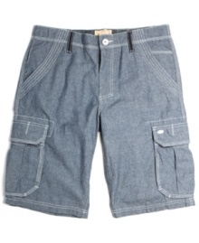 Nothing's more laid-back than cool, easy chambray. These shorts from Triple Fat Goose are ready to relax. Nothing's more laid-back than cool, easy chambray. These shorts from Triple Fat Goose are ready to relax.