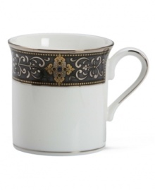 For nearly 150 years, Lenox has been renowned throughout the world as a premier designer and manufacturer of fine china. The Vintage Jewel pattern from Lenox's dinnerware and dishes collection evokes a more gracious era, combining pure white bone china with a dark, richly patterned band of muted gold, taupe, charcoal, and black, and accented with subtle touches of cobalt blue. Qualifies for Rebate For nearly 150 years, Lenox has been renowned throughout the world as a premier designer and manufacturer of fine china. The Vintage Jewel pattern from Lenox's dinnerware and dishes collection evokes a more gracious era, combining pure white bone china with a dark, richly patterned band of muted gold, taupe, charcoal, and black, and accented with subtle touches of cobalt blue. Qualifies for Rebate