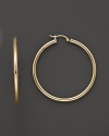 14K White Gold Tube Hoop Earrings