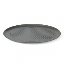 With a textured surface to ensure better browning, this Calphalon pizza pan promises a lifetime of delicious baking. The durable nonstick coating provides long lasting durability while the aluminized steel construction resists rust. With a textured surface to ensure better browning, this Calphalon pizza pan promises a lifetime of delicious baking. The durable nonstick coating provides long lasting durability while the aluminized steel construction resists rust.