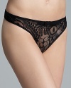 A graceful lace thong with bow detail.