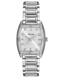 Light up the room with this diamond-embellished dress watch from Bulova. Light up the room with this diamond-embellished dress watch from Bulova.
