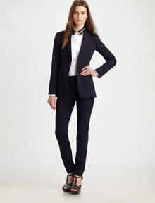 Crisp cotton twill, tailored in a slim-leg silhouette and accented with three pockets.Belt loopsZip fly with hook-and-eye closureSide slash pocketsBack button flap pocketInseam, about 3096% cotton/4% elastaneDry cleanImportedModel shown is 5'10 (177cm) wearing US size 4. Crisp cotton twill, tailored in a slim-leg silhouette and accented with three pockets.Belt loopsZip fly with hook-and-eye closureSide slash pocketsBack button flap pocketInseam, about 3096% cotton/4% elastaneDry cleanImportedModel shown is 5'10 (177cm) wearing US size 4.