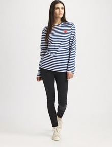 EXCLUSIVELY AT SAKS. An ultra-comfortable, striped design of soft cotton jersey finished with a vibrant logo heart emblem. CrewneckDropped shouldersCottonHand washImportedModel is 5'9 (176 cm) wearing US size Small. EXCLUSIVELY AT SAKS. An ultra-comfortable, striped design of soft cotton jersey finished with a vibrant logo heart emblem. CrewneckDropped shouldersCottonHand washImportedModel is 5'9 (176 cm) wearing US size Small.