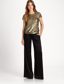EXCLUSIVELY AT SAKS. Dazzle in this slouchy blouson style crafted from glittering sequined silk.RoundneckShort sleevesCenter back zipperAbout 20 from shoulder to hemSilkDry cleanImportedModel shown is 5'11 (180cm) wearing US size Small. EXCLUSIVELY AT SAKS. Dazzle in this slouchy blouson style crafted from glittering sequined silk.RoundneckShort sleevesCenter back zipperAbout 20 from shoulder to hemSilkDry cleanImportedModel shown is 5'11 (180cm) wearing US size Small.