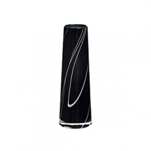 Kosta Boda offers this elegant vase in bold black with a swirling pattern of white lines, an opulent accent inspired by the city of Barcelona. Kosta Boda offers this elegant vase in bold black with a swirling pattern of white lines, an opulent accent inspired by the city of Barcelona.