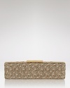 Take a shine to statement soiree style with this silvery clutch from Badgley Mischka. Ideally sized for the gloss and gadget, it's destined to be your new party favorite.