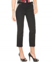 With a colorblocked inset at the sides, these two-tone T Tahari cropped trousers are perfect for a chic spring look!