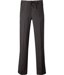 These relaxed yet refined Etro pants imbue your casual look with effortless style - Drawstring waist, pleating detail, lean leg, lightweight - Pair with a long sleeve tee and a blazer for workweek style or trainers and a polo for off-duty cool These relaxed yet refined Etro pants imbue your casual look with effortless style - Drawstring waist, pleating detail, lean leg, lightweight - Pair with a long sleeve tee and a blazer for workweek style or trainers and a polo for off-duty cool