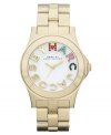 Marc by Marc Jacobs adds signature quirk to this golden and colorful Rivera collection watch.