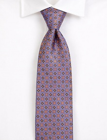 EXCLUSIVELY OURS. Precisely cut and woven from fine Italian silk, this patterned dress essential adds a polished finish to your suiting staples.About 3½ wideSilkDry cleanMade in Italy EXCLUSIVELY OURS. Precisely cut and woven from fine Italian silk, this patterned dress essential adds a polished finish to your suiting staples.About 3½ wideSilkDry cleanMade in Italy