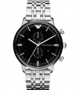 A classically designed watch from Emporio Armani that elevates any ensemble.