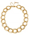 Kenneth Cole New York makes sure you're well-connected with this large link necklace, crafted from gold-tone mixed metal. Approximate length: 16 inches + 3-inch extender. Approximate drop: 1 inch.