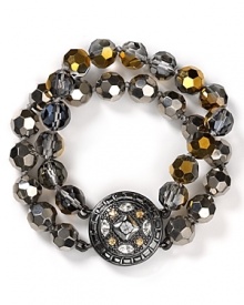 Make statement jewelry your signature. Carolee's faceted beaded bracelet is elegant yet easy-to-wear, adding a tonal sparkle to every look. Make statement jewelry your signature. Carolee's faceted beaded bracelet is elegant yet easy-to-wear, adding a tonal sparkle to every look.