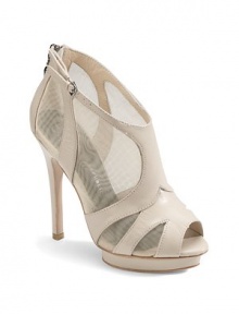 Airy mesh combines with smooth and shapely leather for a look that's infinitely chic.Self-covered heel, 4½ (115mm) Island platform, ½ (15mm) Compares to a 4 heel (100mm) Open toe Back zipper with spike pull Leather lining and sole Padded insole Imported Airy mesh combines with smooth and shapely leather for a look that's infinitely chic.Self-covered heel, 4½ (115mm) Island platform, ½ (15mm) Compares to a 4 heel (100mm) Open toe Back zipper with spike pull Leather lining and sole Padded insole Imported