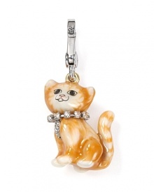 Hold your a-paws. Juicy Couture's kitty plays pretty with your charm collection, cast in plated metal and detailed with delicate crystals. Hold your a-paws. Juicy Couture's kitty plays pretty with your charm collection, cast in plated metal and detailed with delicate crystals.