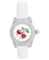 As sweet as pie, this shimmering watch from Betsey Johnson is always in season.