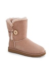 A classic UGG® Australia shearling design is all buttoned up in a fresh take on the style.