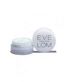 Eve Lom Cuticle Cream is an intensive plant-based moisturiser that is specifically designed to keep cuticles in peak condition. It is suitable for all skin types and it can be used daily or as required. What does it do? Packed with protective waxes and oils, this little pot of cream will keep your cuticles in peak condition and encourage healthy nail growth. Sweet almond oil improves barrier function while beeswax moisturises and protects the cuticle. Chamomile and yarrow oil heals and soothes cuticles making them softer and smoother. Did you know? Cuticles are natural barriers to keep bacteria entering your body and it is essential to keep your cuticles moisturized and protected by using Eve Lom Cuticle Cream.