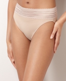 A non-binding brief that keeps your waistline smooth and bulge-free. Warner's added beautiful lace to the innovative No Pinching No Problem high-cut brief. Style #5109 A non-binding brief that keeps your waistline smooth and bulge-free. Warner's added beautiful lace to the innovative No Pinching No Problem high-cut brief. Style #5109
