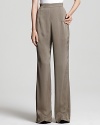 These Donna Karan New York high waisted pants are effortlessly chic for fall with a wide leg and subtle seam detail through the silhouette.