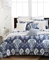 Sail off to sleep with this Bansuri sheet set from Echo, featuring calming shades of blue and white.