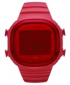 Kickoff a sporty new look with the bold color of this digital watch from adidas.