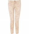 Embrace the seasons passion for the printed pant with these ultra-chic, paisley patterned khaki jeans from Current Elliott - On-trend, cropped ankle - Low rise, ultra-fitted silhouette flatters every curve - Traditional five-pocket style with belt loops, zip fly and button closure - Sexy and cool, easily dressed up or down - Pair with a tank, blazer and oxfords, or go for a more casual look with a tunic top or boyfriend cardigan and flats