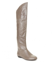 They may be named the Night Owl, but Chinese Laundry's tall leather over-the-knee flat boots look just as chic during daytime hours! With elastic detailing behind the calf, they're available in a choice of neutral colors. They may be named the Night Owl, but Chinese Laundry's tall leather over-the-knee flat boots look just as chic during daytime hours! With elastic detailing behind the calf, they're available in a choice of neutral colors.