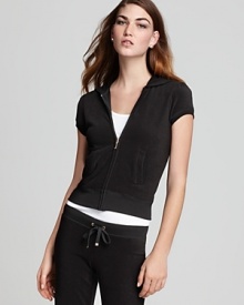 Juicy Couture Short Sleeve Terry Hoodie Juicy Couture Short Sleeve Terry Hoodie