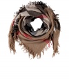 Perfect for taking through all four seasons, Burberry Londons gauzy merino scarf is a cool and versatile way to wear the brands covetable check - Fringed edges - Wear bandana-style both indoors and out