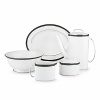 Kate Spade and Lenox join together to bring ease, elegance and understated wit to the table. Union Street translates Kate Spade's signature contrast stitching to the table with simple black banding with fine white dotting. Dishwasher safe.