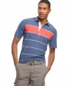 By wearing this hip polo from Marc Ecko Cut & Sew you will show off your style stripes.