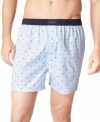 Update your underwear drawer with these comfortable printed boxers from Tommy Hilfiger.