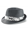 Tip your hat to an old-school must-have with this classically styled fedora from American Rag.