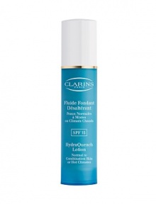 A fresh, non-oily lotion with ultra-moisturizing skin care benefits and UV protection that satisfies all of the needs of normal to combination skin, and all skin types exposed to strong heat. Normal to Combination Skin or Hot Climates. 1.7 oz. A fresh, non-oily lotion with ultra-moisturizing skin care benefits and UV protection that satisfies all of the needs of normal to combination skin, and all skin types exposed to strong heat. Normal to Combination Skin or Hot Climates. 1.7 oz.