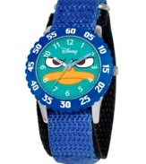 Help your kids stay on time with this fun Time Teacher watch from Disney. Featuring Agent P from the hit show Phineas & Ferb, the hour and minute hands are clearly labeled for easy reading.
