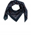 With a fantastical creature print and classic coloring, McQ Alexander McQueens silk-cotton scarf lends a unique edge of intrigue to any outfit - Stitched edges, solid border - Wear bandana-style with a tissue tee, jeans and leather biker jacket