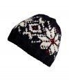 Perfect for those chilly winter days, Ralph Laurens snowflake knit cap lends a sporty rugged edge to your outfit - Ribbed knit brim - Wear in the country with puffy parkas, or in the city with tailored pea coats