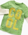 For the coolest dude you know: Greendog's layered-look tee with enough COOL to cover its entire front.