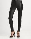 Hailing from Italy, luxe leather leggings with a curve-hugging fit.Pull-on styleAnkle zippersInseam, about 30LeatherDry clean by leather specialistMade in Italy of imported fabric Model shown is 5'10½ (179cm) wearing US size 4. 