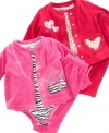 Gorgeous smorgeous velour set by First Impressions for the littlest ladies who lunch.