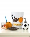 Take a time out for bath time with this Play Ball bath toothbrush holder, featuring a fun, basketball shape. Slam dunk!