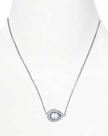 Crislu Sterling Platinum East West Pendant, 16 Crislu Sterling Platinum East West Pendant, 16