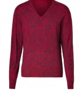 Both cool and contemporary with its characteristic paisley print, Etros V-neck pullover is as chic as it is versatile - V-neckline, long sleeves - Modern slim fit - Wear with tailored trousers and a sleek button-down