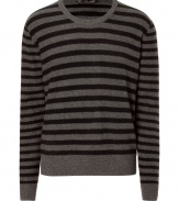 Update your cold weather look with this ultra-cool striped cashmere pullover from Dear Cashmere - Round neck, long sleeves - Slim fit - Pair with straight leg jeans, retro-inspired trainers, and a sleek parka
