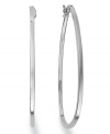 Make this style yours. A must for every contemporary woman, Studio Silver's pear-shaped hoop earrings are stunning in sterling silver. Approximate drop width: 1-1/4 inches. Approximate drop length: 1-1/2 inches.